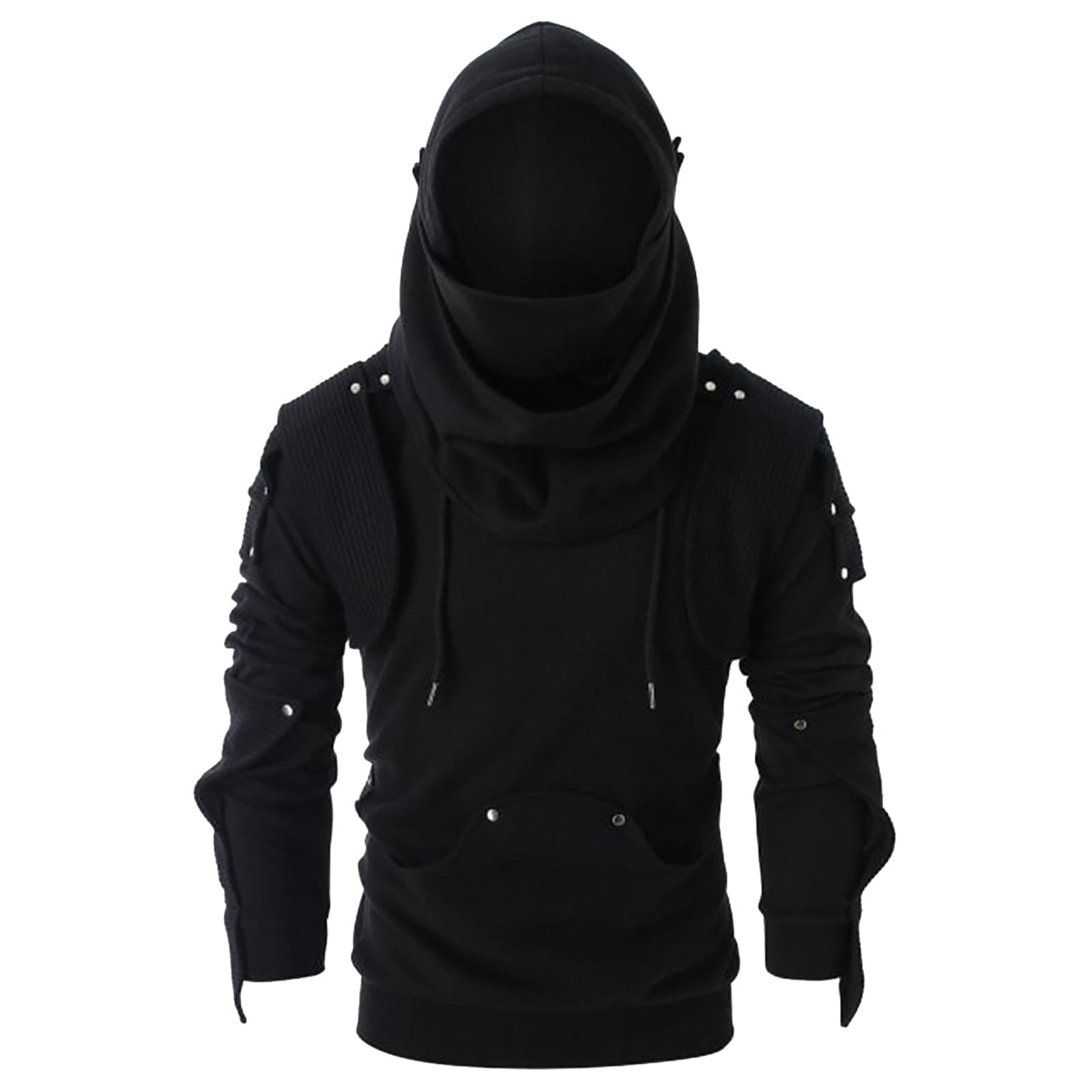 LLIMED Cowl Neck Pullover Hoodie Men Long Sleeved Hooded Sweatshirts with Pocket Gothic Style Clothes for Men Walmart