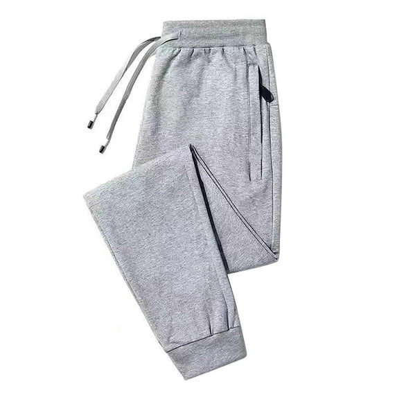 LLIMED Fleece Sweatpants Men Zipper Pockets Mens Jogging Casual Pants Cuffed Hem Joggers Sweatpants Active Athletic Workout Trousers For Men