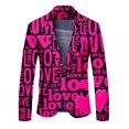 LLIMED Men's Fashion Party Blazers Long Sleeve Men's Valentine's Day
