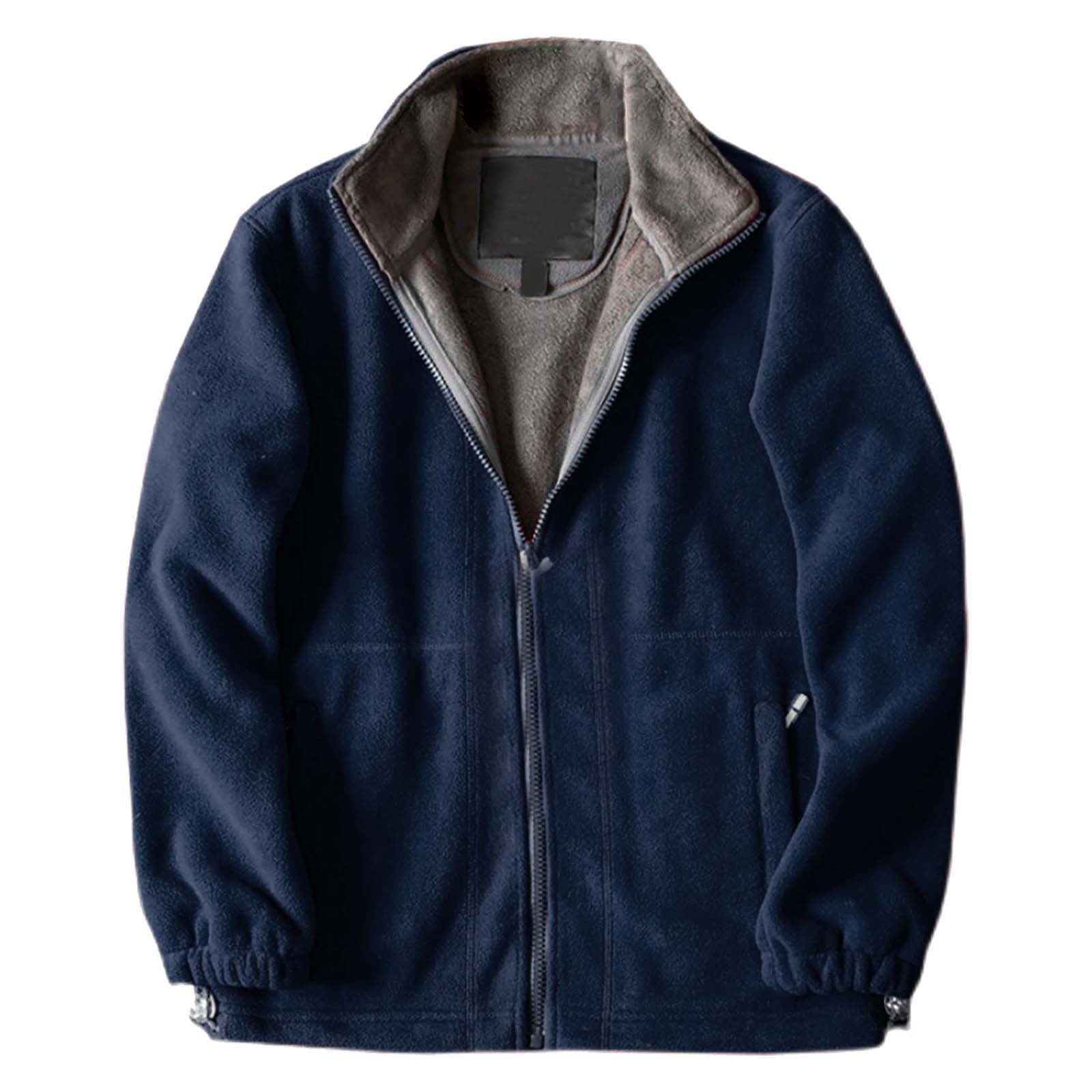 LLIMED Men s Sherpa Lined Jacket Functional Outdoor Coldproof Autumn And Winter Insulation Fleece Fleece Jacket Trend Walmart
