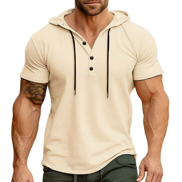 Athletic short sleeve hoodie best sale