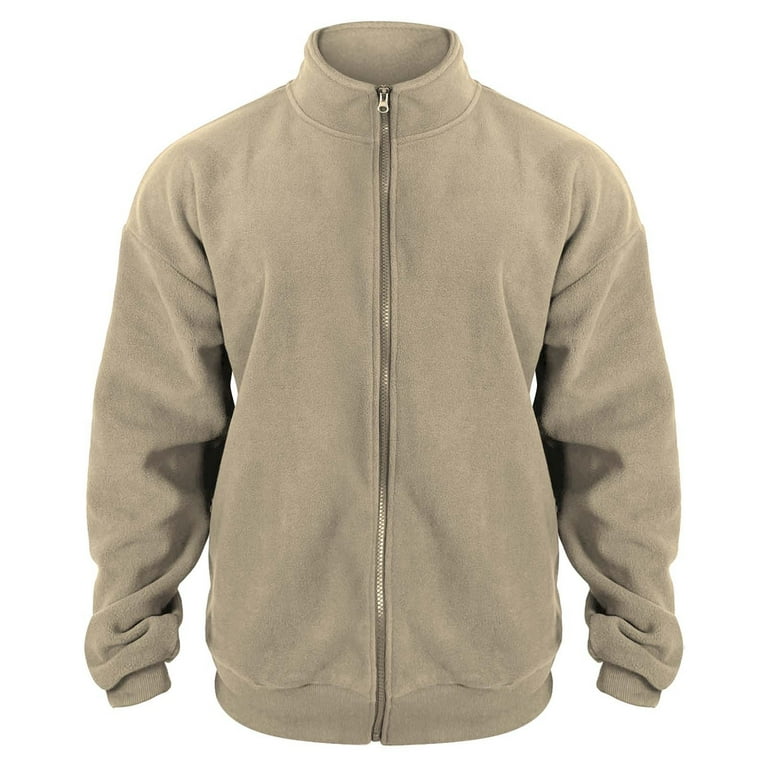 LLIMED Zip Up Sweatshirt Men No Hood Standing Collar Men's