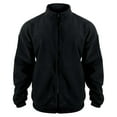 thumbnail image 1 of LLIMED Zip Up Sweatshirt Men No Hood Standing Collar Men's Fleece Full Zip Jacket Solid Long Sleeve Soft Warm Windproof Casual Coats, 1 of 6