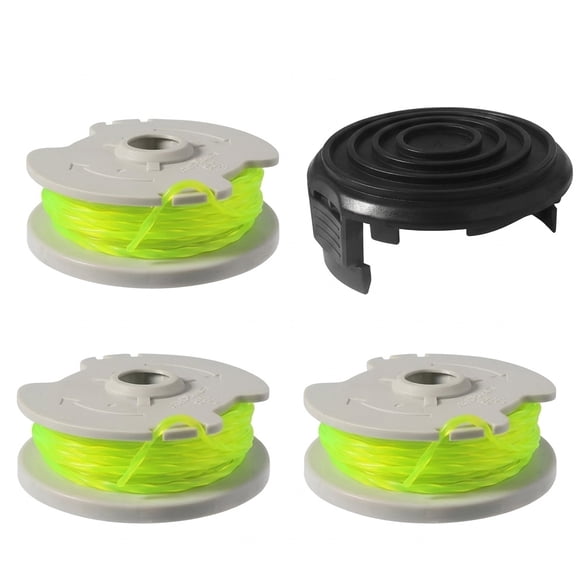 LLIOPLNE WA0014 Trimmer Spool Replacements, 20ft 0.080" Auto-Feed Weed Eater Line Compatible with Worx WG168 WG184 WG190 WG191 String Edger, 3 Spools + 1 WA0037 Cap