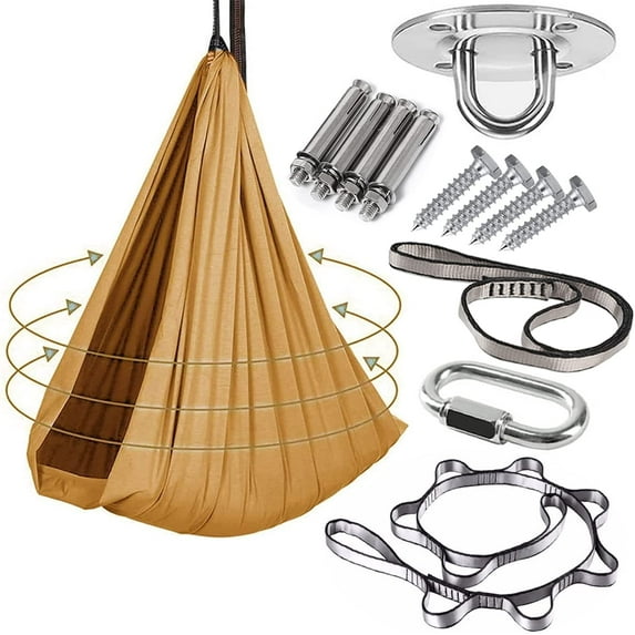 LLLD Therapy Swing Sensory Swing for Adults for Adults Indoor Therapy Swing for Kids to Play & Calm Hanging Hammock Therapy Swing for Autism Child (Color : Green, Size : 150x280CM/59x110in)