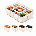 thumbnail image 1 of LLMRR Snackle Box Container, Divided Serving Tray with Lid and Handle, Portable Clear, 8 Compartments, 2 Pack, 1 of 9