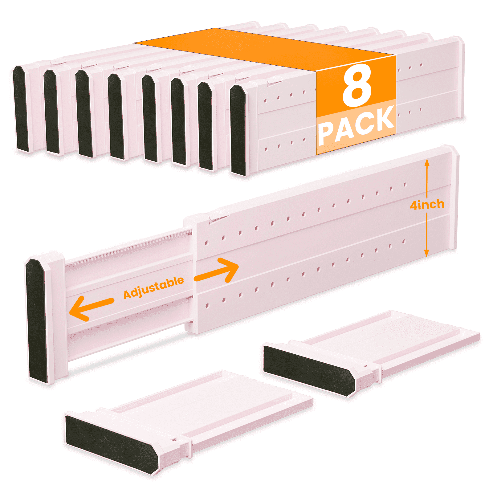 LLMRR 8 Pack Drawer Dividers, 4