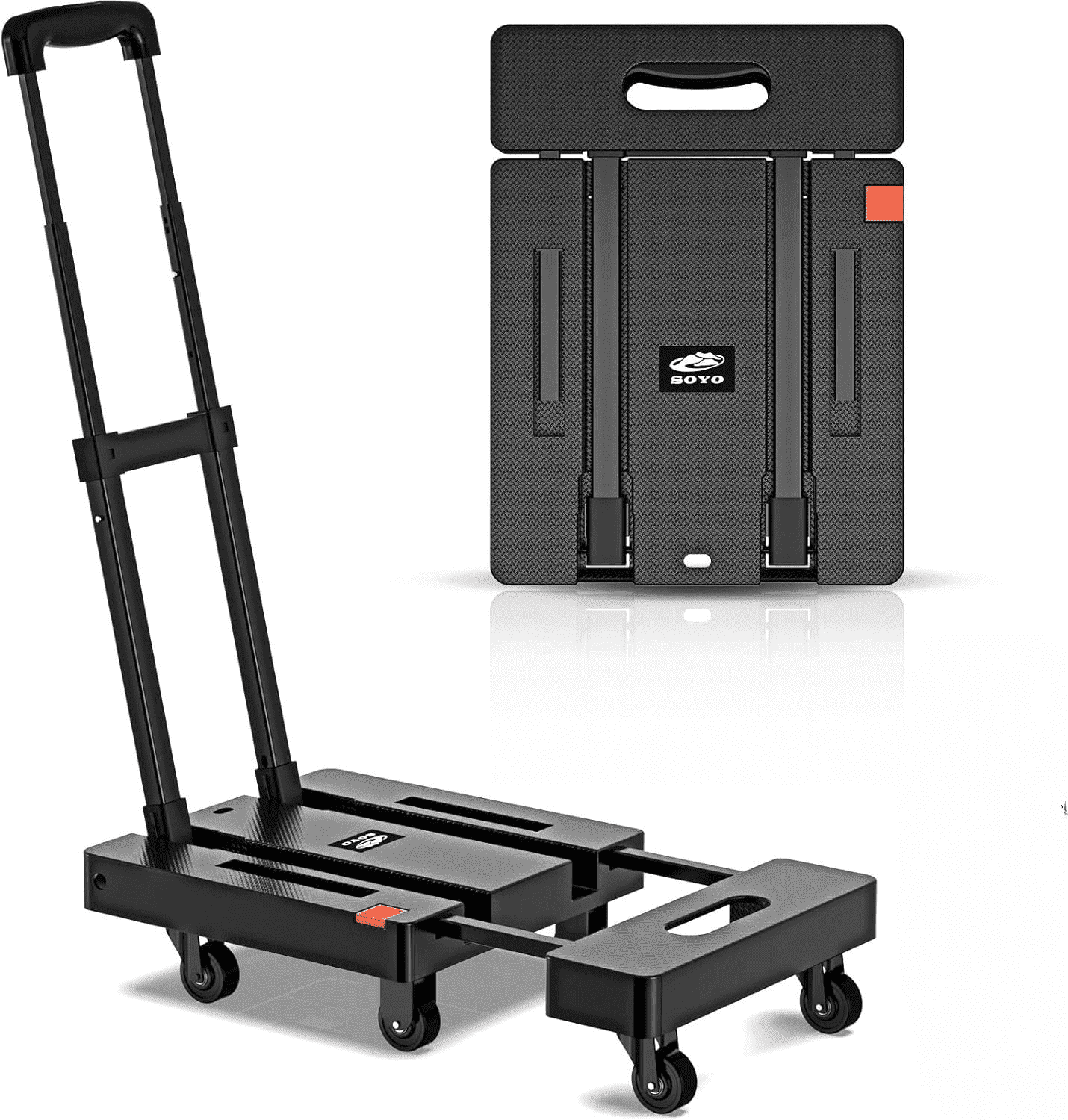 LLMRR Folding Hand Truck, Heavy Duty Dolly Cart, Collapsible