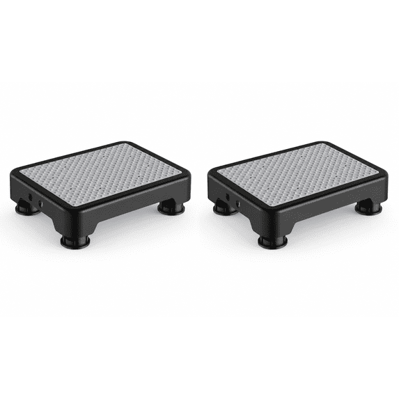 LLMRR One Step Stool 2 PCS, Indoor/Outdoor Mobility Step Stool, Portable Stair Assist, Anti-Slip Safety Step Platform for Bathroom, Kitchen and Bedroom, 550lbs Capacity, Black & Gray