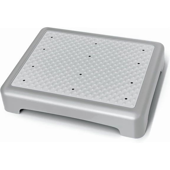 LLMRR Step Stool for Adults, Indoor/Outdoor Mobility Step Stool, Portable Stair Assist, Anti-Slip Safety Step Platform for Bathroom, Kitchen and Bedroom, 550lbs Capacity, Gray & White