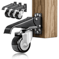 thumbnail image 1 of LLMRR Workbench Casters Kit, 4 PCS Heavy Duty Casters with Brake, with Lifting and Lowering Function, Quick Release Stepdown Caster for Workbenches, Machinery and Tables, Load 660LBS, Black, 1 of 8
