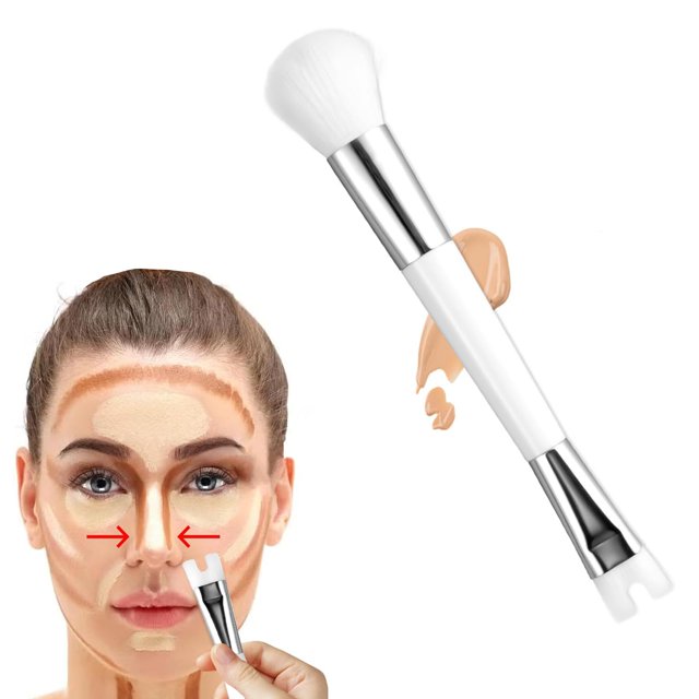 LLMSIX Contour Brush UShaped MMF7 Makeup Nose Contour Brush 2In1