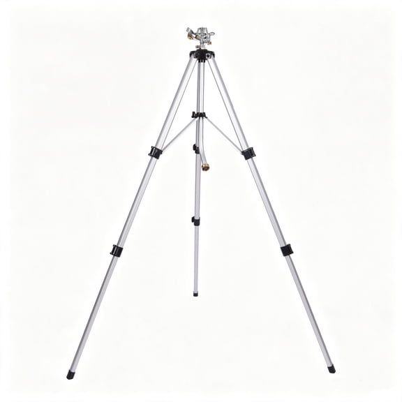 LLNC Heavy Duty Impact Sprinkler on Tripod Base, 50 Inch Extra Tall Telescoping Design, 360 Degree Rotating, Covers Up to 90 Ft. Diameter, for Large Area Yard Garden Lawn Irrigation