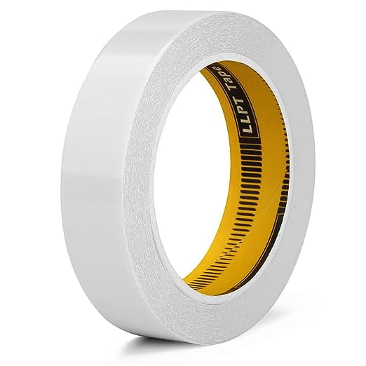 LLPT Double Sided Tape 1" x 50 ft Each Sticky Adhesive Transparent