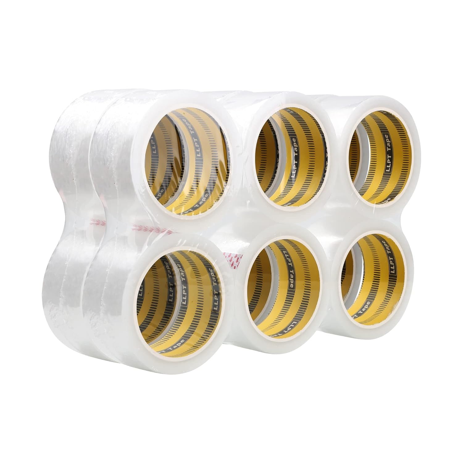 LLPT Fragile Printed Packing Tape 1.88" X 65 Yards - 4 Pack Heavy Duty Shipping Tape For Moving, Mailing Boxes