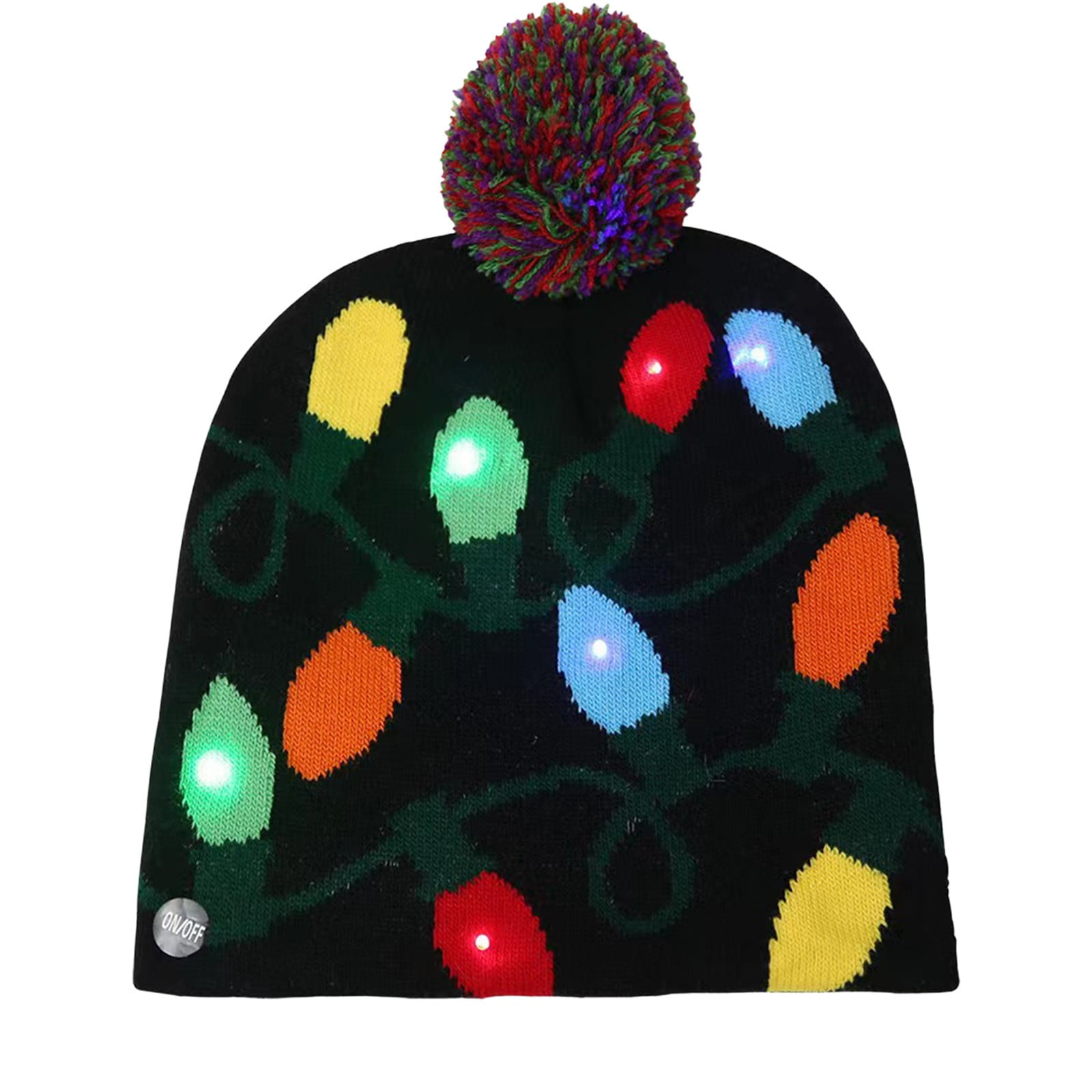 LLQkigsxse Exercise Equipment for Abs WeFlash 4 Pack LED Light Up Christmas Hats Xmas Knitted