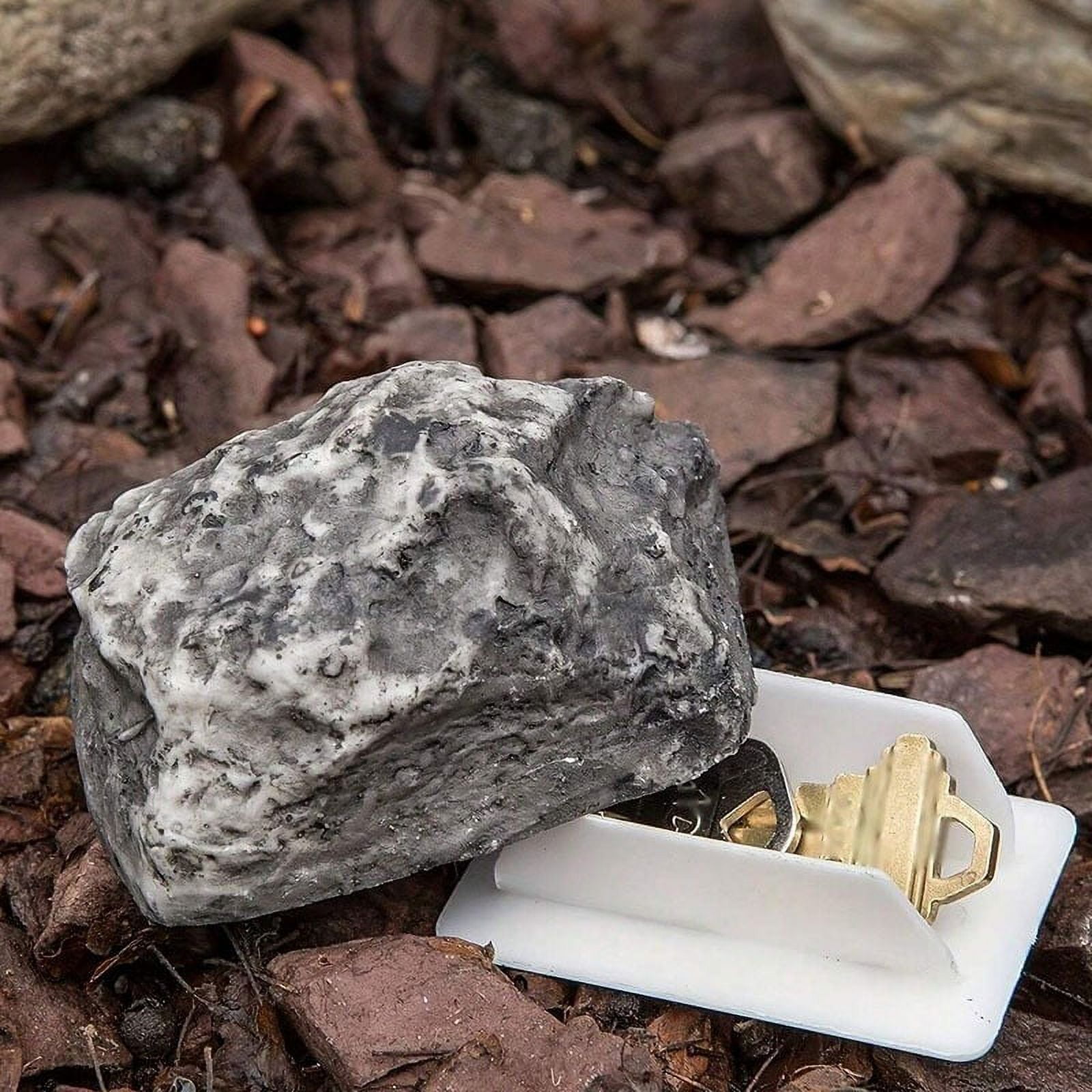 LLQkigsxse Key Rock Discreet Spare Key Hiding Stone Outdoor Secret ...