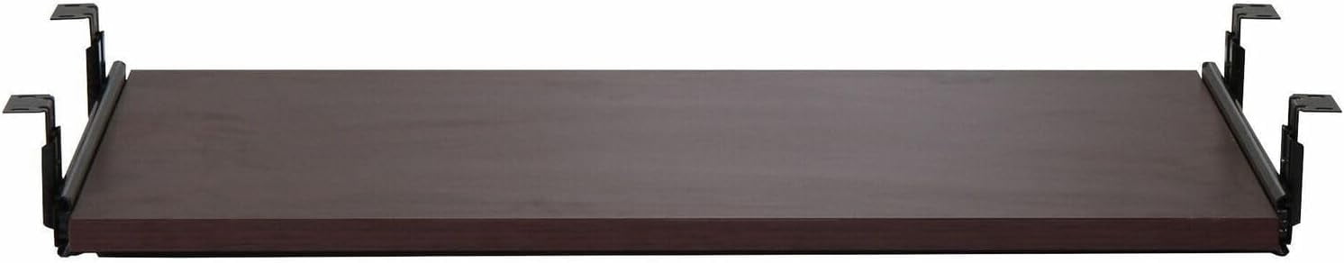 Lorell Mahogany Laminate Keyboard Tray – Under Desk Mount, Cable Management 5 thumbnail image