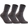 thumbnail image 1 of LLS Big Girl's 3 Pairs Wool Knee High Crew Socks Size L (Gray), 1 of 2
