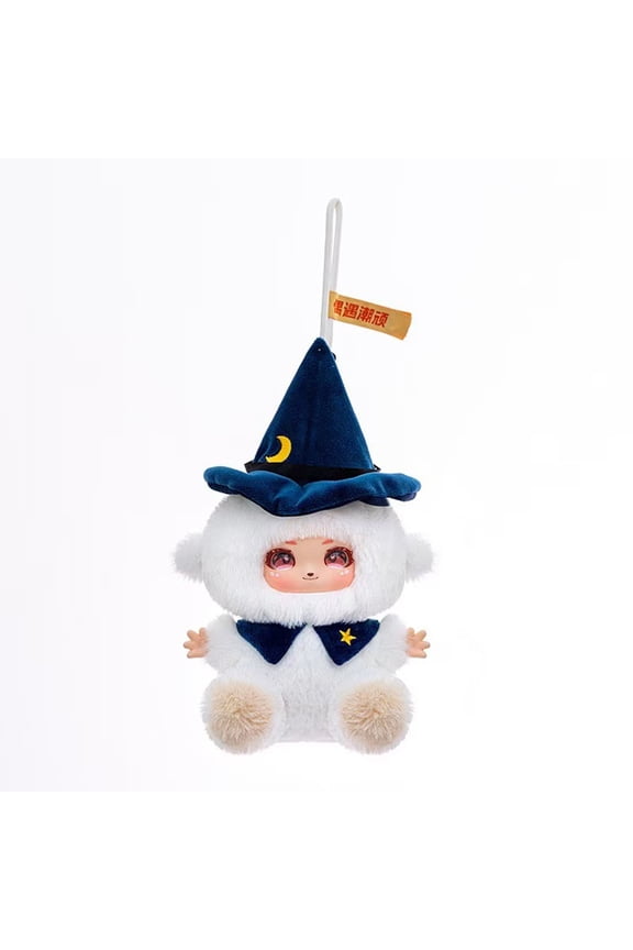 Character Plush Doll Charm Dark Blue Wizard Figure Stuffed Pendant for Backpack Accessory Decorative Hanging Ornament Keychain