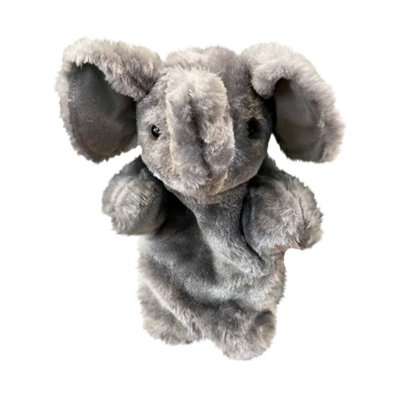 LLXD Elephant Animal Hand Puppet, Large Plush Glove Toy for Interactive Storytelling and Roleplay, Soft Texture, 9.8 in