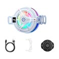 thumbnail image 1 of LLXD TL07 Mobile Phone Cooling Fan with Magnetic Clip, Semiconductor Radiator Heat Sink with Digital Temperature Display, White, 1 of 6