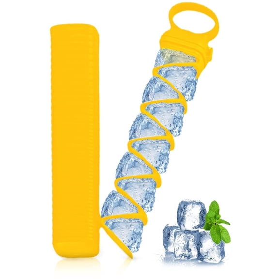 LLXD Triangular Popsicle Maker Pull-Out Ice Mold, Mini Fast-Freeze Tool for Home DIY Frozen Treats, Style Triangle Yellow
