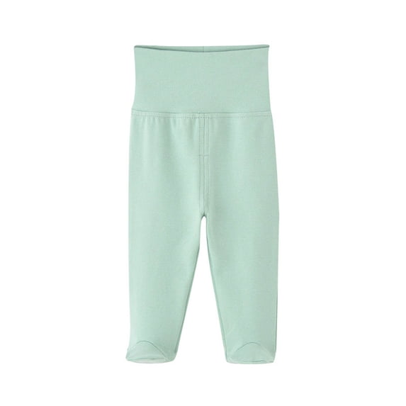 LLYWEY Baby Footed Pants Infant Seamless High Waist Toddler Tights Unisex Girls Casual Winter Warm Leggings Green 12 Months
