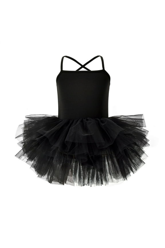 Baby Girls Dance Dresses, Toddler Girls' Dance Dresses for Ballroom Sleeveless Mini Snap Closure Jumpsuits Dance Leotard, Style BY-64, Black, 4-5T