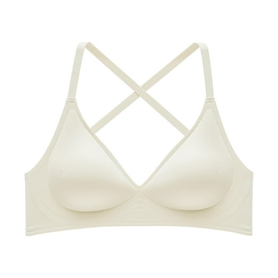 LLYWEY Backless Bras for Women Wireless Seamless Push up Bras No Underwire Soft Cup Padded Bralette