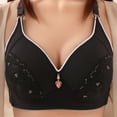 thumbnail image 1 of LLYWEY Black Bras for Women No Underwire Push up Bras Women Ladies Sport Bra Style-1385 Women Seamless Bra Feature Adult Female T-Shirt Sports Bras Black 40B, 1 of 4