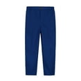 thumbnail image 1 of LLYWEY Boys Uniform Pants, Kids Khakis Pants, Toddler Baby Boy Stretch Pull On Dress Pants Casual Loose Straight Leg Button Suit Pants Trousers Dark Blue 9-10T, 1 of 2