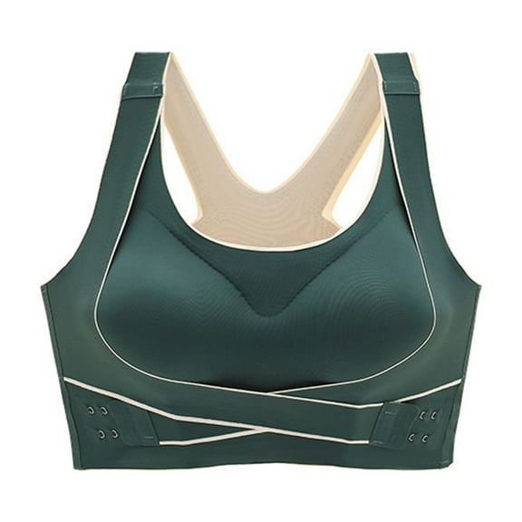 LLYWEY Bralettes for Women Padded Soft Bras Women Ladies Lace Bra Style-286 Women's Plus Multiway Bra Feature Adult Female Push up Sports Bras Green 44B