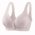 thumbnail image 1 of LLYWEY Bras for Elderly Women Soft Bras Women Wirefree Ladies Tie-Front Bra Style-856 Women's Plus Pullover Bra Feature Adult Female High Impact Sports Bras Purples 42B, 1 of 5