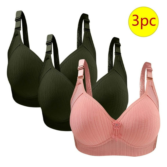 LLYWEY Bras for Senior Women on Sale Padded Bras Ladies Cut-Out Bra Style-1261 Women's Plus Lightly Lined Bra Feature Adult Female Cotton Sports Bras Pinks 36B