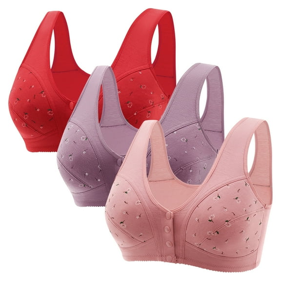 LLYWEY Bras with No Underwire Womens Bras Ladies Demi Cup Bra Style-77 Women Scoop Bra Feature Adult Female Push up Sports Bras Multicolor 52B