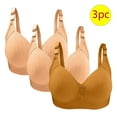 thumbnail image 1 of LLYWEY Bras No Underwire No Padding Wire-Free Push up Bras Women Ladies Bralette Bra Style-1260 Women's Plus Extra Lift Bra Feature Adult Female Yoga Sports Bras Yellow 36B, 1 of 3