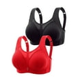 thumbnail image 1 of LLYWEY Bras for Women Full-Coverage Bras with No Padding Ladies Convertible Bra Style-1063 Women Scoop Bra Feature Adult Female High Impact Sports Bras Black 42B, 1 of 8