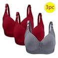 thumbnail image 1 of LLYWEY Bras for Women No Underwire Women Bras Full-Coverage Ladies Tie-Front Bra Style-1257 Women Soft Cup Bra Feature Adult Female Everyday Sports Bras Gray 44B, 1 of 3