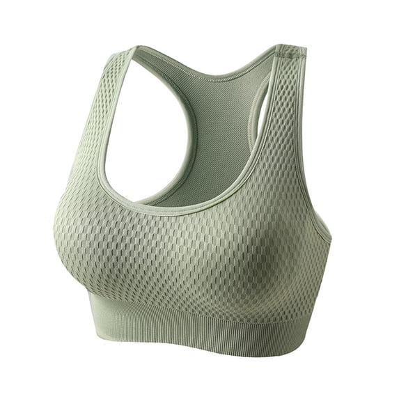 LLYWEY Women Sports Bras, Green,M