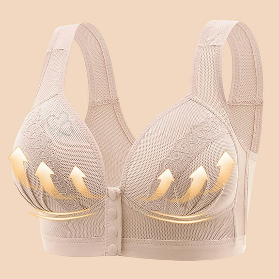 LLYWEY Comfort Bras for Older Women Discounts High Impact Sports Bras Women Ladies Bralette Bra Style-1320 Women Pullover Bra Feature Adult Female T-Shirt Sports Bras Khaki 36B