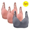 thumbnail image 1 of LLYWEY Comfort Bras for Women No Underwire Lace Sports Bras Women Ladies Nursing Bra Style-1256 Women Scoop Bra Feature Adult Female Wireless Sports Bras Gray 44B, 1 of 3