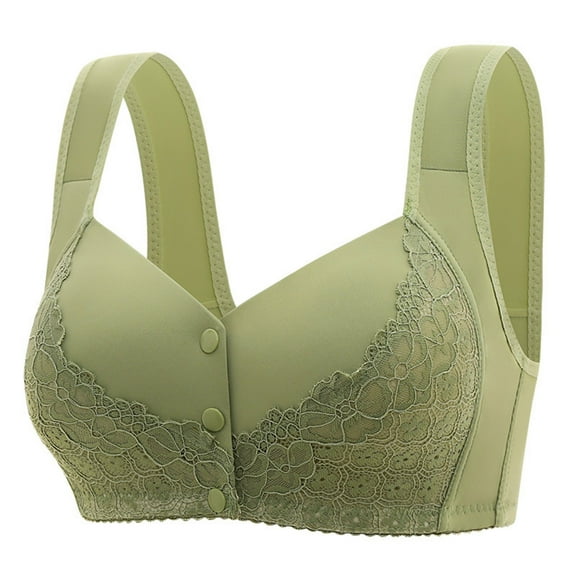 LLYWEY Comfortable Bras Shaping and Lifting Bras Ladies Sport Bra Style-1215 Women's Plus Convertible Bra Feature Adult Female Bralette Sports Bras Green 48B