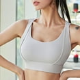 thumbnail image 1 of LLYWEY Comfortable Bras for Older Women Bras Women No Underwire Ladies Push-Up Bra Style-1183 Women Padded Bra Feature Adult Female Cotton Sports Bras Gray 40B, 1 of 4
