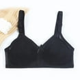 thumbnail image 1 of LLYWEY Comfortable Bras Womens Wireless Bras Comfortable Ladies Lace Bra Style-1226 Women's Plus Push-Up Bra Feature Adult Female Training Sports Bras Black 46B, 1 of 3
