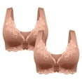 thumbnail image 1 of LLYWEY Comfortable Bras for Women No Underwire Wireless Bras Women No Padding Ladies Bralette Bra Style-344 Women Molded Cup Bra Feature Adult Female Lace Sports Bras Coffee 38B, 1 of 6