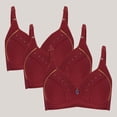 thumbnail image 1 of LLYWEY Cotton Bras for Women Bras Women Ladies Cut-Out Bra Style-698 Women's Plus Support Bra Feature Adult Female Everyday Sports Bras Red 40B, 1 of 3