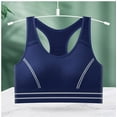 thumbnail image 1 of LLYWEY Cotton Bras for Women on Clearance No Padding Bra Ladies Racerback Bra Style-1446 Women Push-Up Bra Feature Adult Female Wireless Sports Bras Blue 40B, 1 of 3