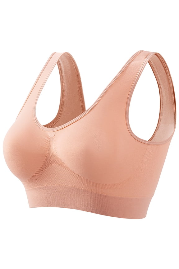 Cotton Bras for Women Wirefree on Clearance Bralettes Ladies Push-Up Bra Style-17 Women Push-Up Bra Feature Adult Female Sport Sports Bras Pinks 34B