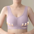 thumbnail image 1 of LLYWEY Cotton Wireless Bras for Women on Sale Sports Bras Women Plus Size Ladies Balconette Bra Style-1310 Women's Plus Compression Bra Feature Adult Female Bralette Sports Bras Pinks 44B, 1 of 8
